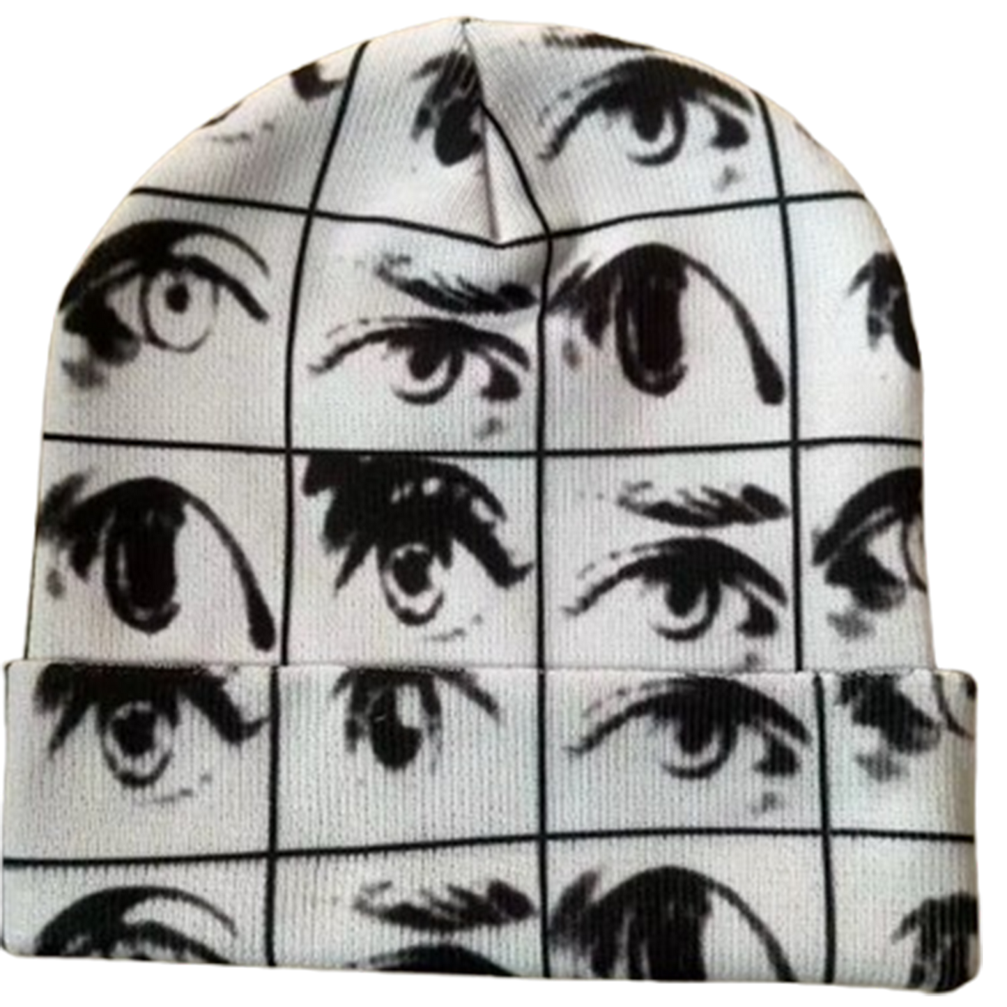 eyes pattern beanie